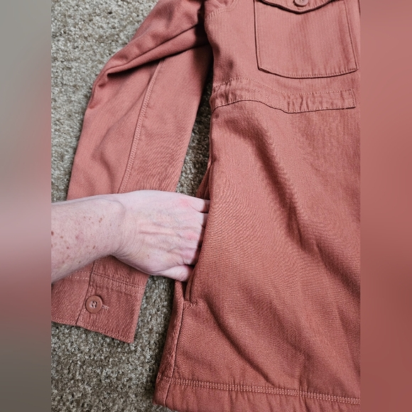 Hang Ten Fleece Interior Women's Utility Jacket in Copper/Orange, Size Medium - Picture 9 of 14